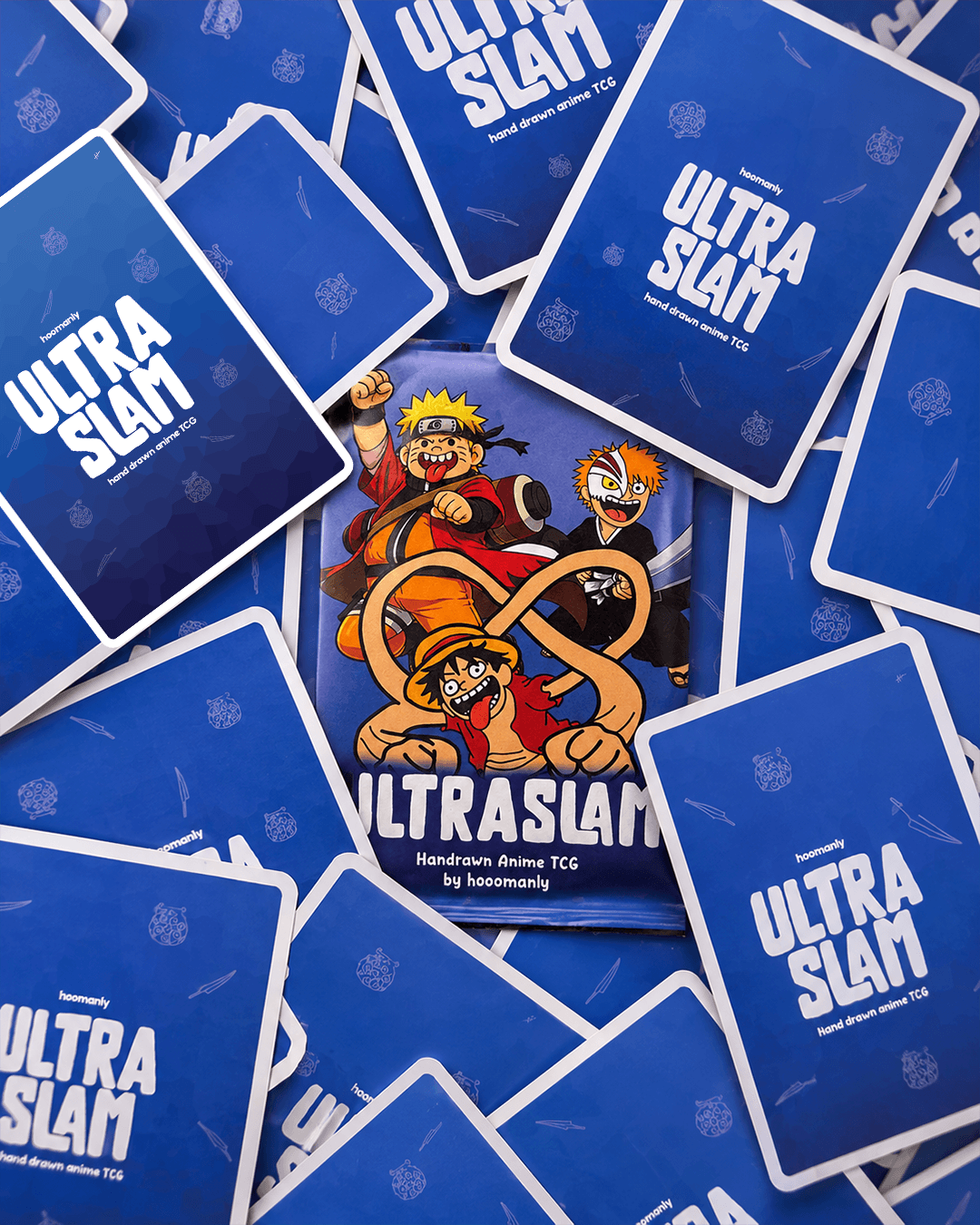 UltraSlam cards surrounding an UltraSlam pack